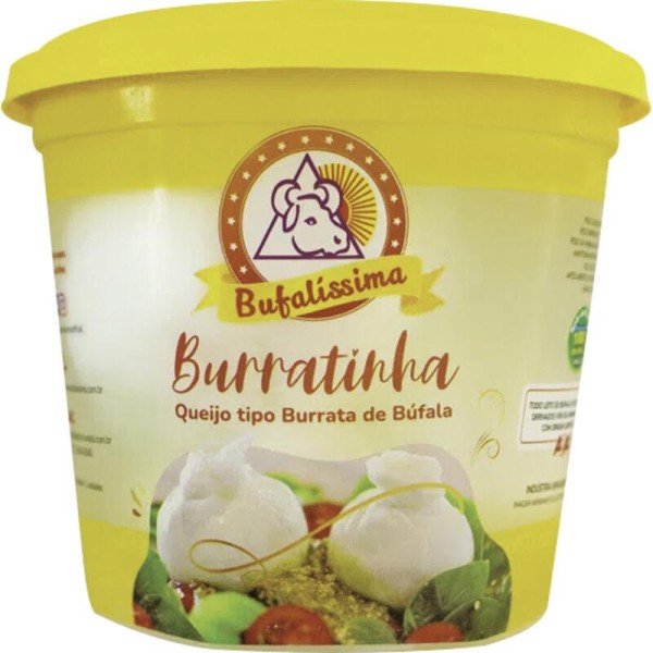 Queijo Burratinha de Búfala Bufalíssima Pote com 120g