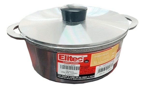 Encontraproduto.com.br - Caçarola Fundida Elitec 30cm, 6,5 Litros, Alumínio - 087