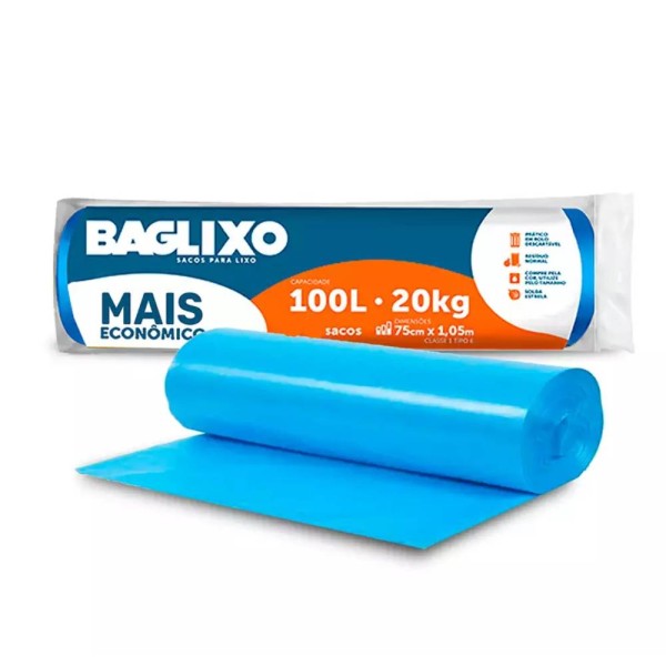 Encontraproduto.com.br - Saco p/ Lixo Baglixo Rolo 100l c/ 25 Unid
