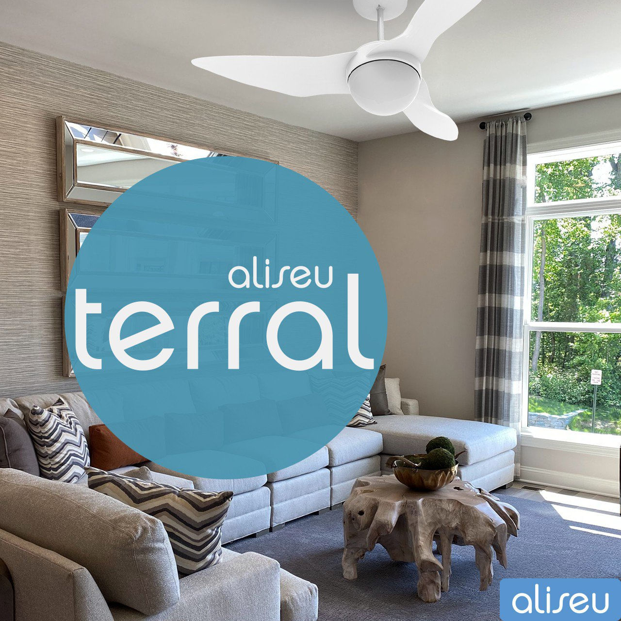 Encontraproduto.com.br - Ventilador de Teto Terral Led Branco 3 Pás Aliseu
