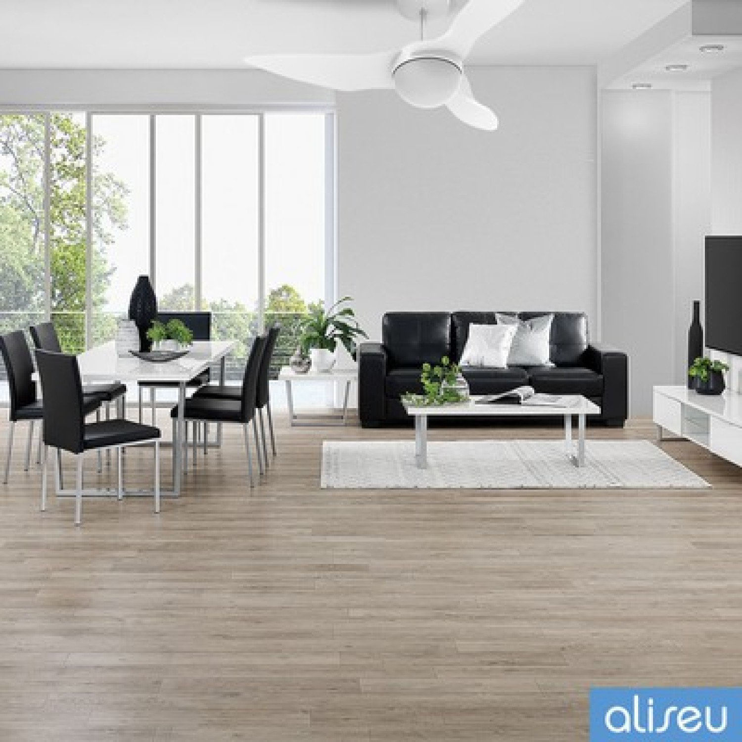 Encontraproduto.com.br - Ventilador de Teto Terral Led Branco 3 Pás Aliseu