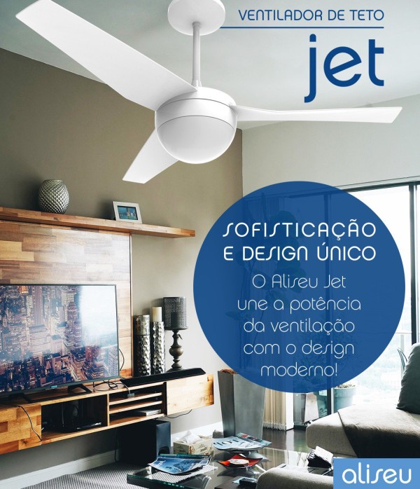 Encontraproduto.com.br - Ventilador de Teto Aliseu 32101 Jet Branco 220V