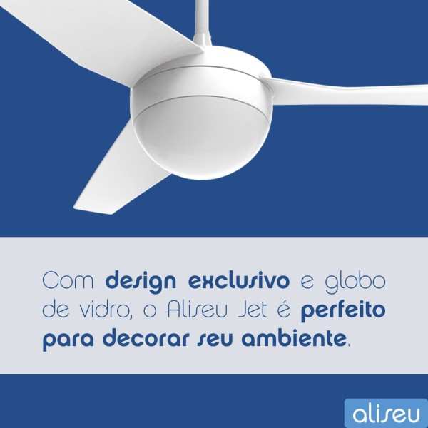 Encontraproduto.com.br - Ventilador de Teto Aliseu 32101 Jet Branco 220V