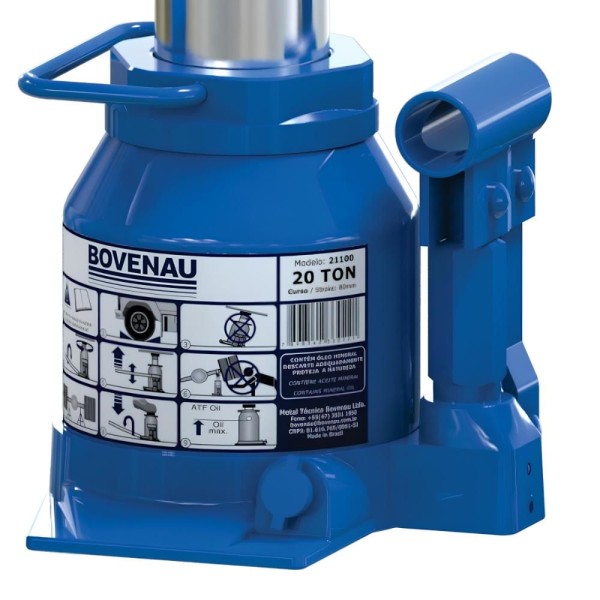 Encontraproduto.com.br - Macaco hidráulico tipo garrafa 20 toneladas (20 tf) MT-20B - BOVENAU
