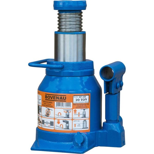 Encontraproduto.com.br - Macaco hidráulico tipo garrafa 20 toneladas (20 tf) MT-20B - BOVENAU