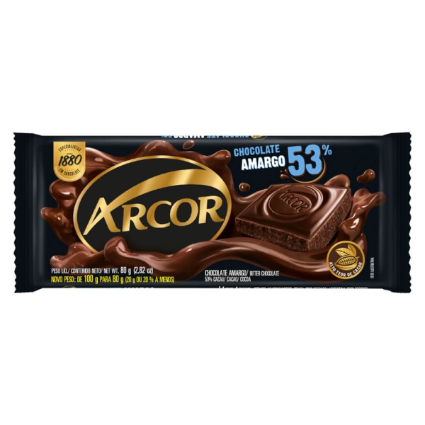 Encontraproduto.com.br - Tablete de Chocolate Inspiration 53% Cacau 80g - Arcor