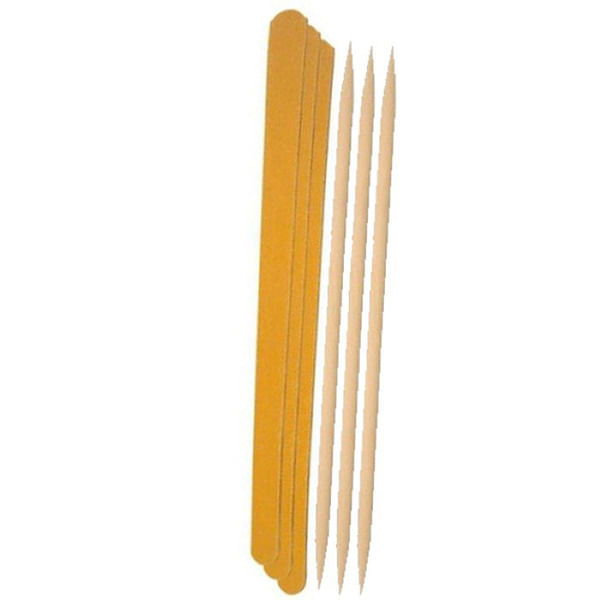 Encontraproduto.com.br - Kit Lixa Bem Básico 3Un + 3 Palitos - Bem Básico