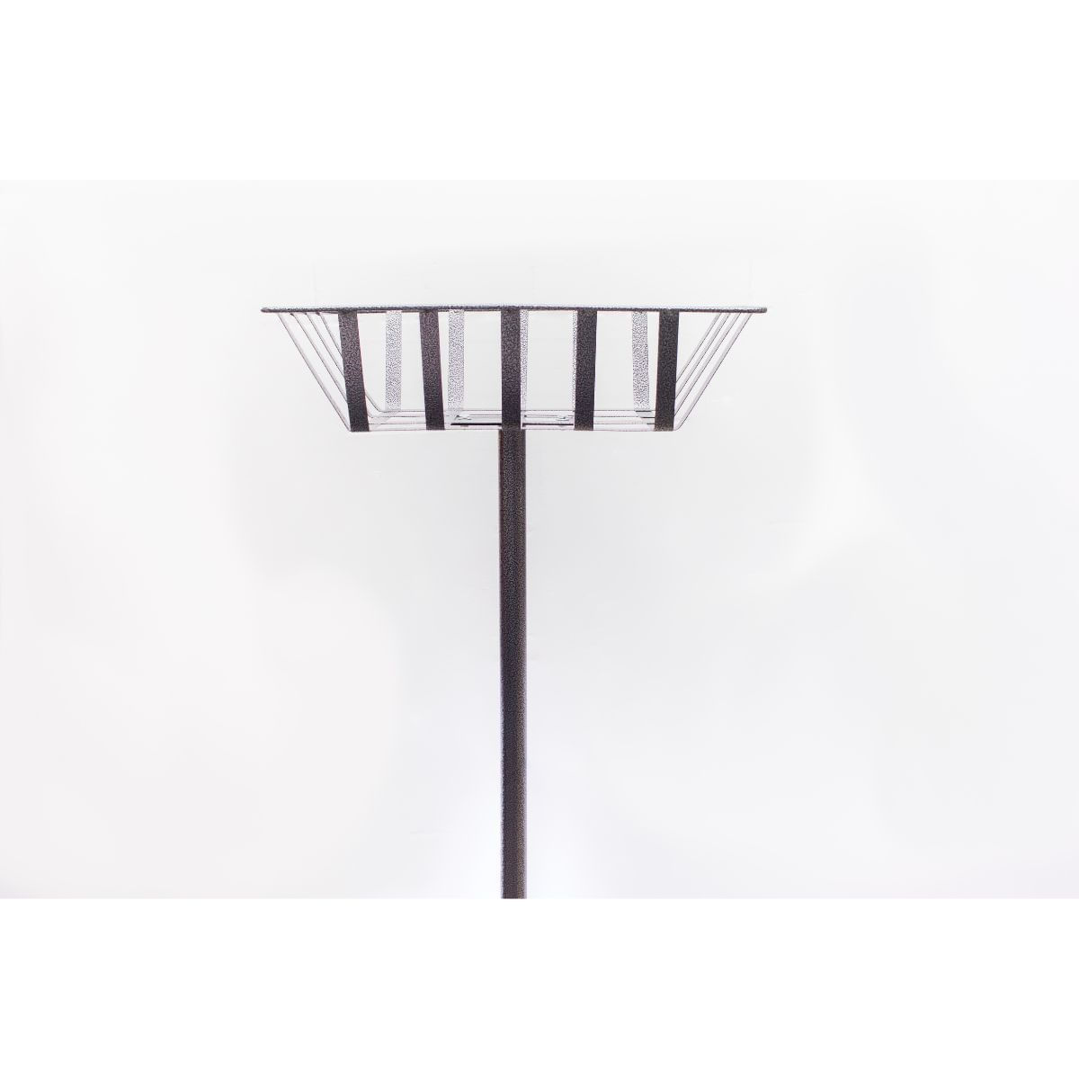 Lixeira De Aço Para Pedestal Preto Craqueado Pint Art