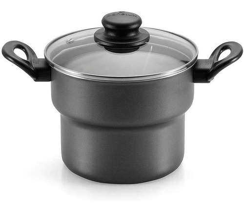 Encontraproduto.com.br - Cuscuzeira Antiaderente Magnific Grafite Panelux 16cm 514062255