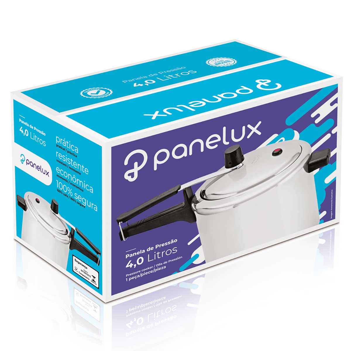 Encontraproduto.com.br - Panela de Pressão 4L Polida Panelux Classic