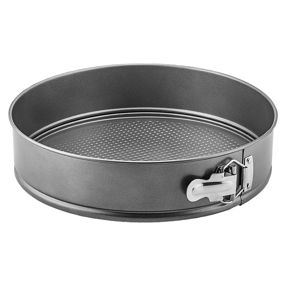 Assadeira Redonda 26cm Fundo Removível Aço Panelux Classic Cinza