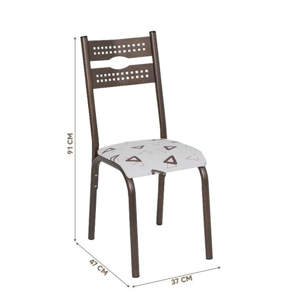 Encontraproduto.com.br - Mesa Com 4 Cadeiras Para Cozinha Aço 75cm Carvalho Luna Ciplafe