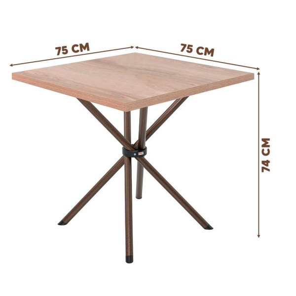 Encontraproduto.com.br - Mesa Com 4 Cadeiras Para Cozinha Aço 75cm Carvalho Luna Ciplafe