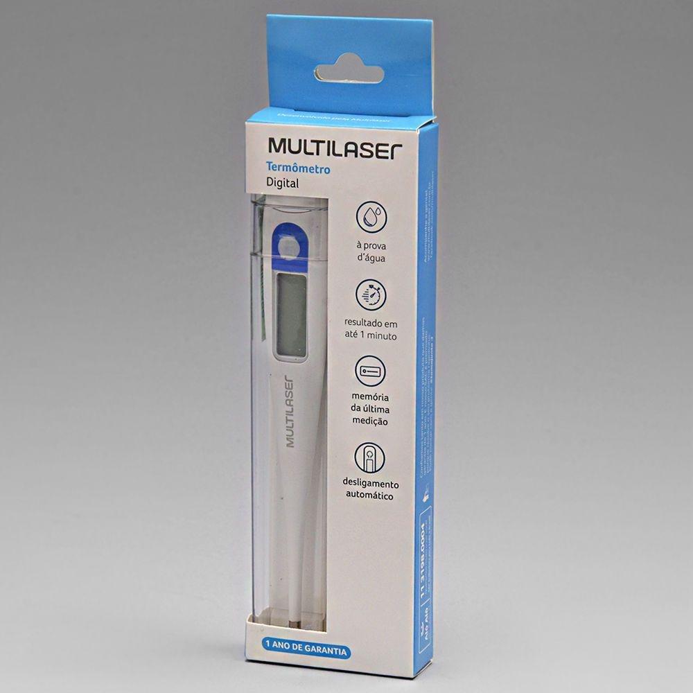 Encontraproduto.com.br - Termômetro Digital Multilaser Saúde Branco Prova D´água