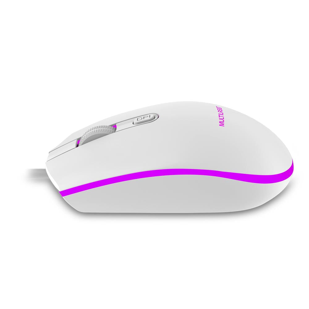 Encontraproduto.com.br - MOUSE GAMER MULTILASER 2400DPI LED 7 CORES BRANCO-MO299