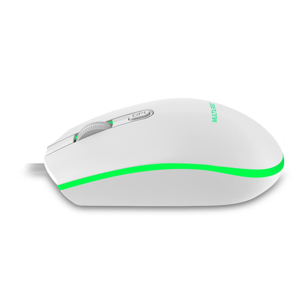 Encontraproduto.com.br - MOUSE GAMER MULTILASER 2400DPI LED 7 CORES BRANCO-MO299