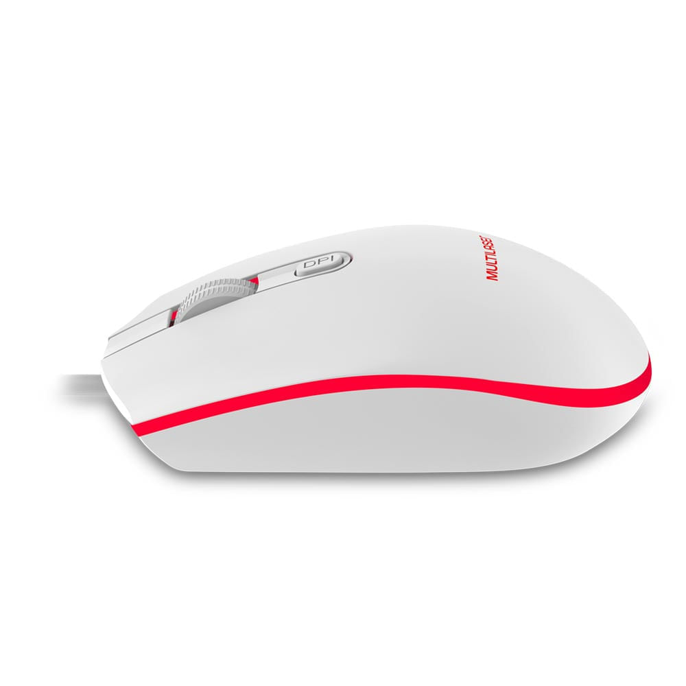 Encontraproduto.com.br - MOUSE GAMER MULTILASER 2400DPI LED 7 CORES BRANCO-MO299