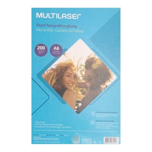 Encontraproduto.com.br - Papel Fotográfico Glossy 10x15cm 220g 20 Folhas Multi - PE010