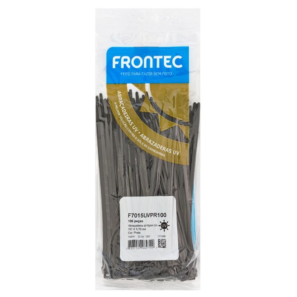 Encontraproduto.com.br - ABRACADEIRA PRETA 151X3,70 C/100 FRONTEC