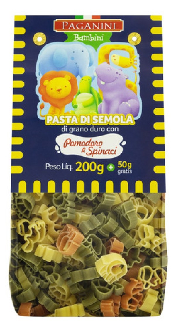 Encontraproduto.com.br - Paganini Bambini Bichinhos Tricolore 250g