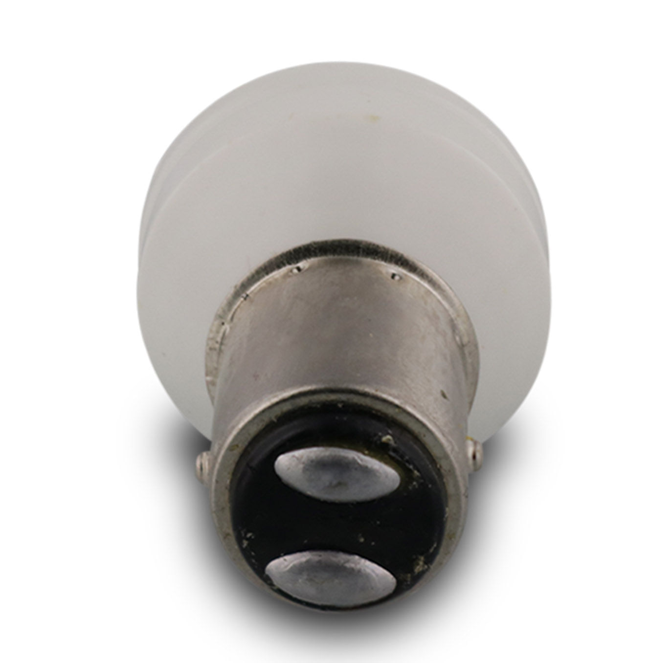 Encontraproduto.com.br - Lâmpada LED BAY15d 2 Polos Trava Reta 12 LEDs 24V Luz Branca Freio e Lanterna Autopoli