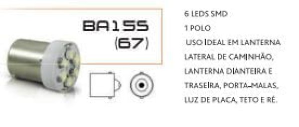 Encontraproduto.com.br - Lampada led 0067 12v 10w ambar (10 un) -autopoli