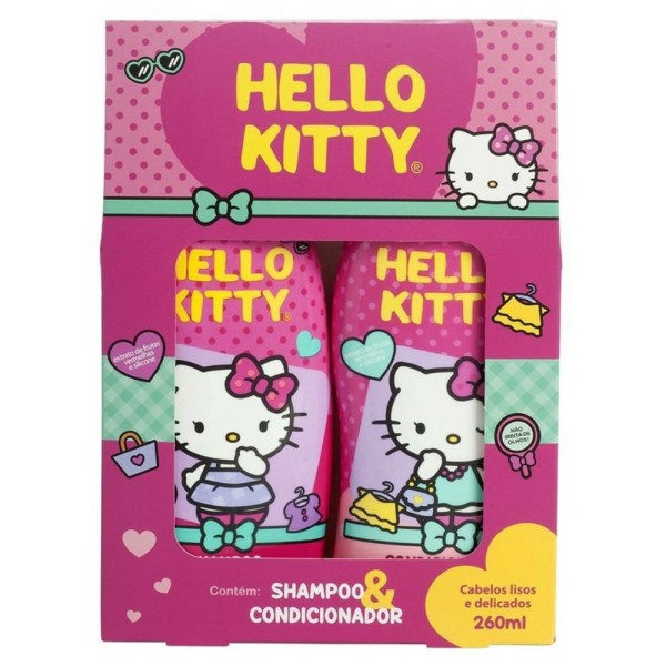 Encontraproduto.com.br - Kit Shampoo + Condicionador Finos Hello Kitty - 2x260ml