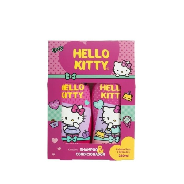 Encontraproduto.com.br - Kit Shampoo + Condicionador Finos Hello Kitty - 2x260ml