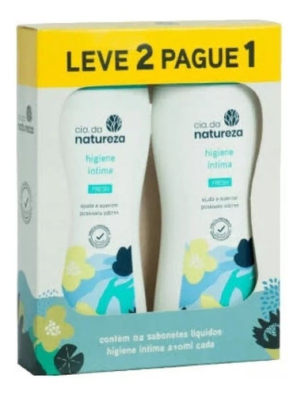 Sabonete Líquido Cia Da Natureza Intimo Fresh 2 Unidades 210ml