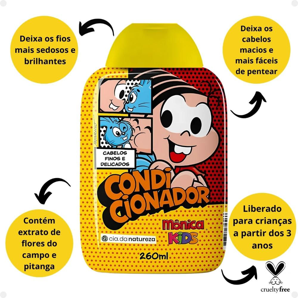 Encontraproduto.com.br - Condicionador Turma Da Mônica Kids Cabelos Finos E Delicados 260ml