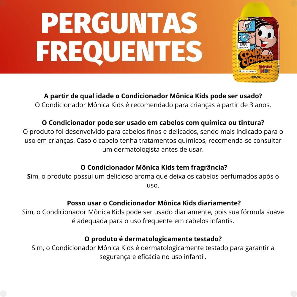 Encontraproduto.com.br - Condicionador Turma Da Mônica Kids Cabelos Finos E Delicados 260ml