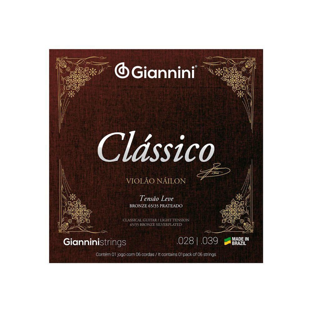 Encontraproduto.com.br - Encordoamento Violao Genwpl Classico Nylon Leve Giannini