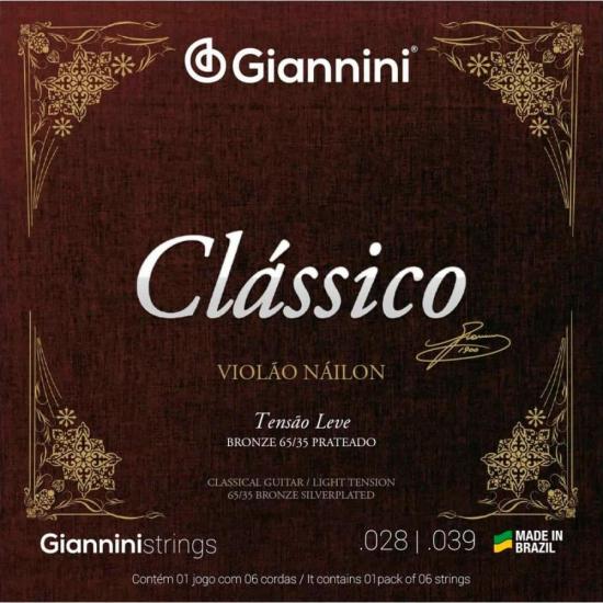 Encontraproduto.com.br - Encordoamento Violao Genwpl Classico Nylon Leve Giannini