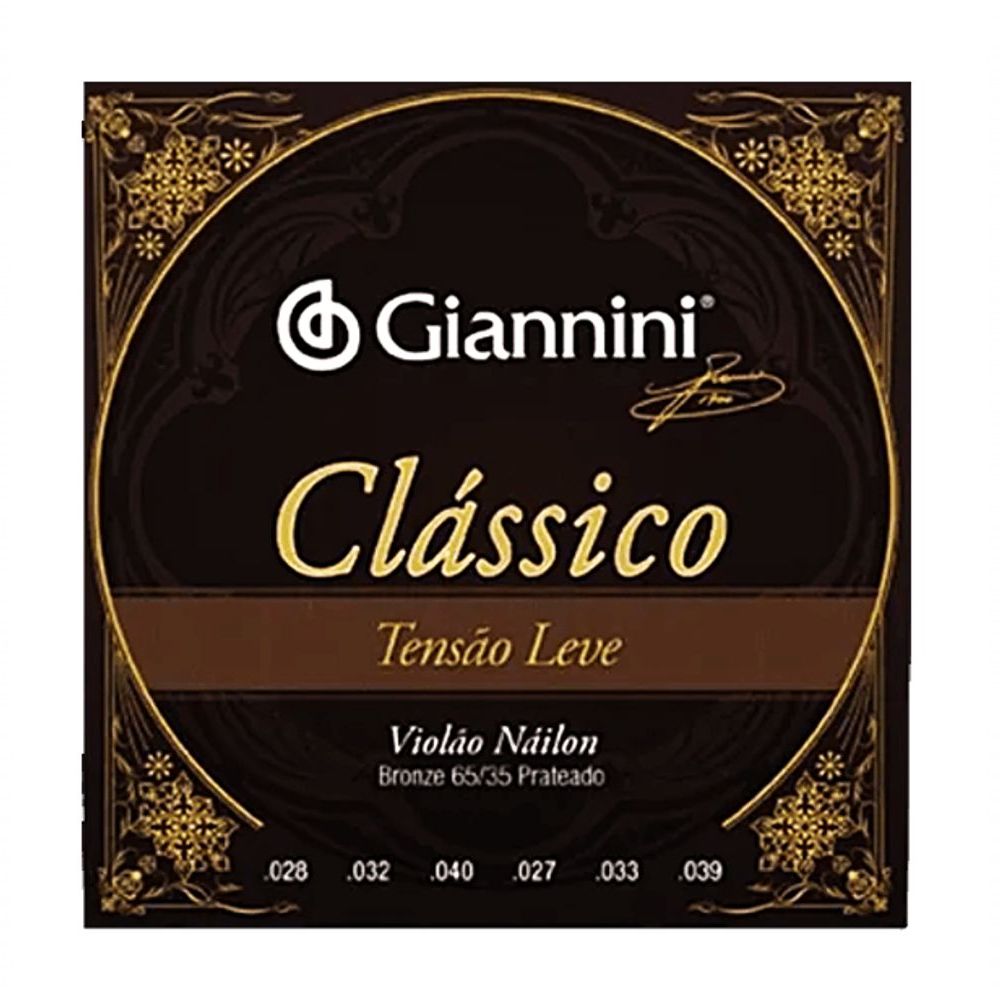 Encontraproduto.com.br - Encordoamento Violao Genwpl Classico Nylon Leve Giannini