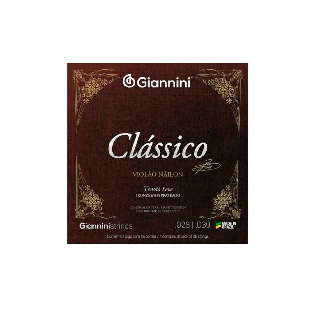Encontraproduto.com.br - Encordoamento Violao Genwpl Classico Nylon Leve Giannini