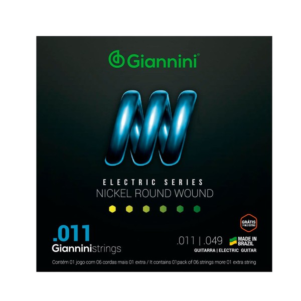 Encontraproduto.com.br - Encordoamento Com Revestimento em Níquel GEEGST 11 - GIANNINI