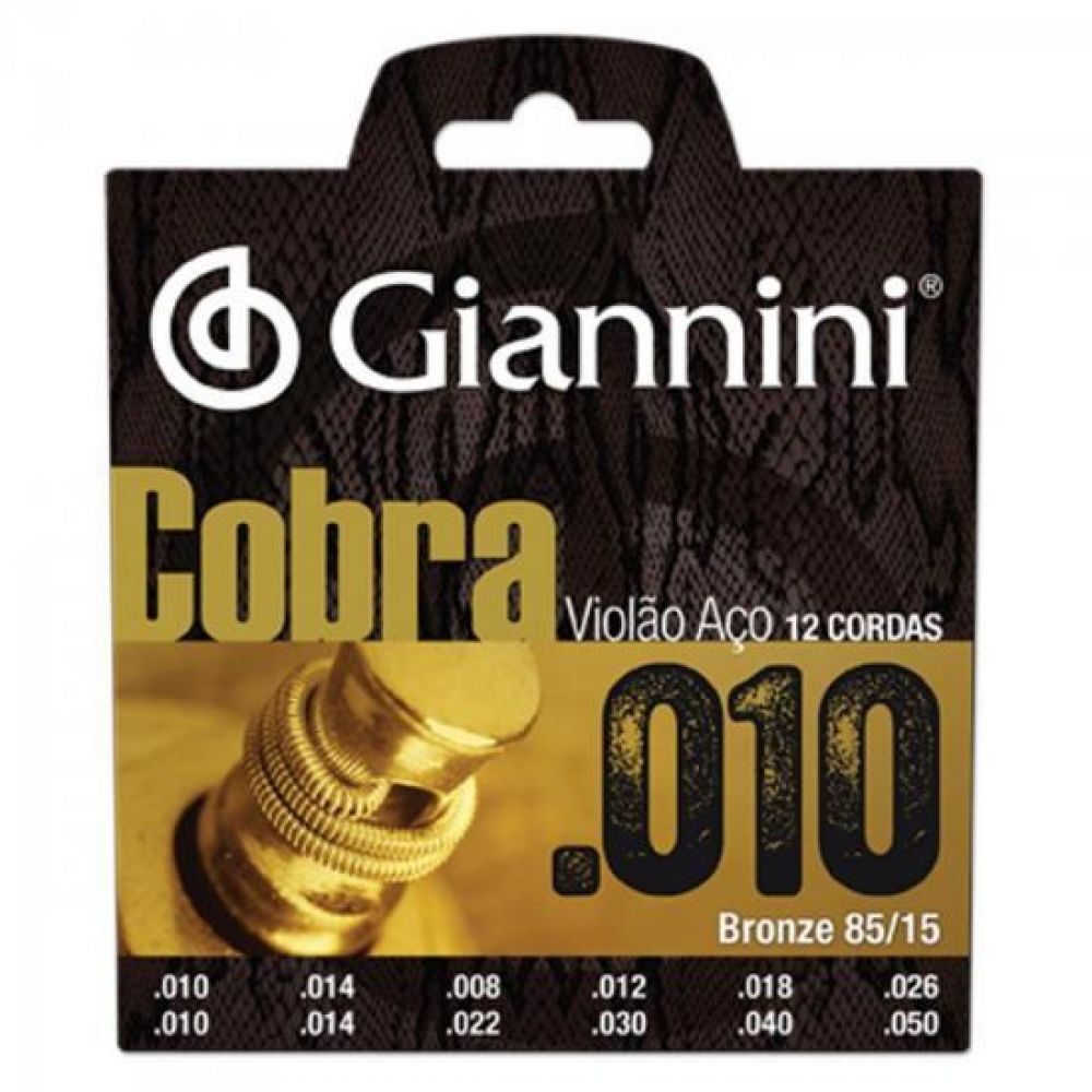 Encordoamento Para Violão 12 Cordas GEEF12M 12 - Gianinni