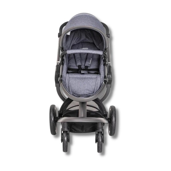 Encontraproduto.com.br - CARRINHO QUANTUM MELANGE AZUL + BEBE CONFORTO CASULO CLICK PRETO (415Q) - KIDDO