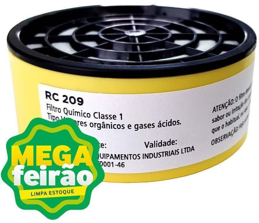 Filtro Para Vapores Orgânicos e Gases Ácidos Carbografite RC 209