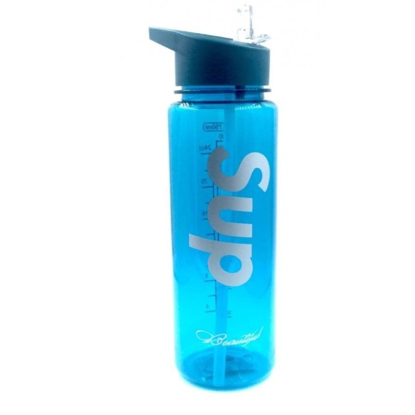 Encontraproduto.com.br - Garrafinha Squeeze De Plástico Sup 750 Ml Com Canudo