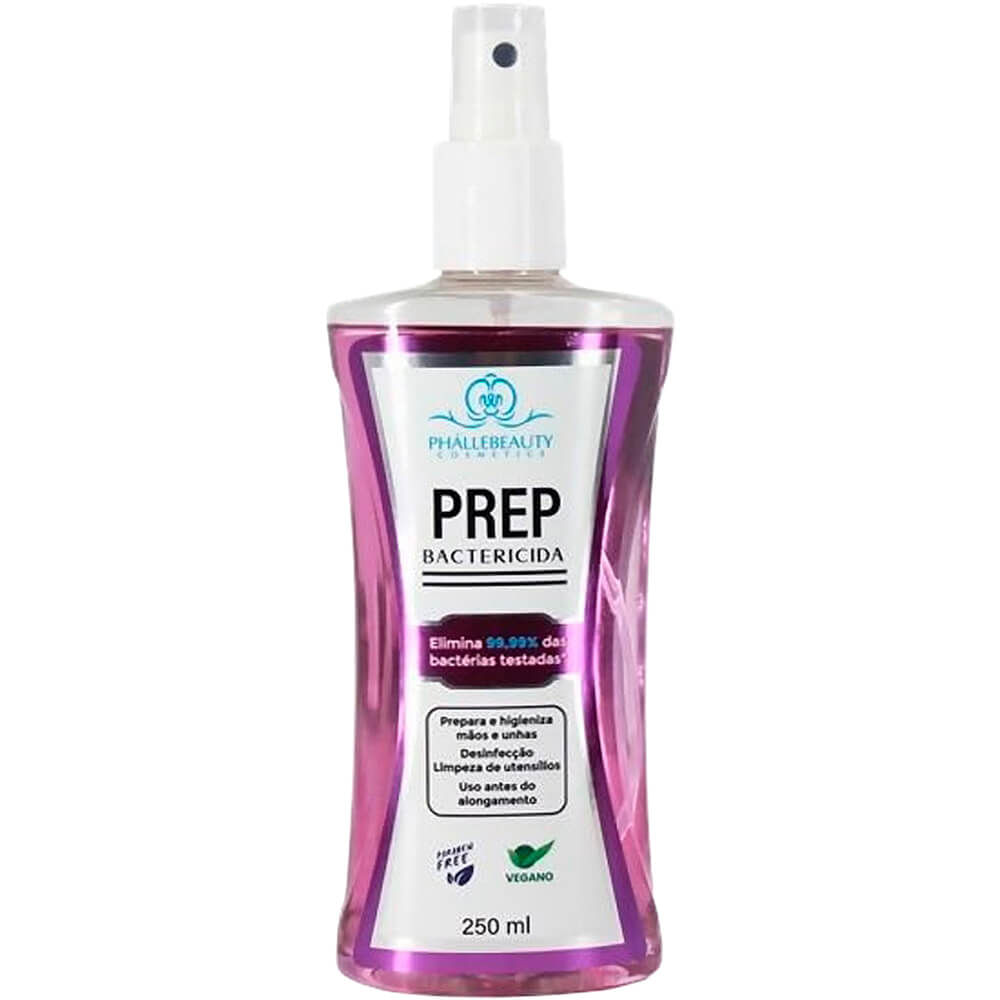 Phállebeauty Prep Bactericida - Higienizador de Mãos Pés e Unhas 250ml