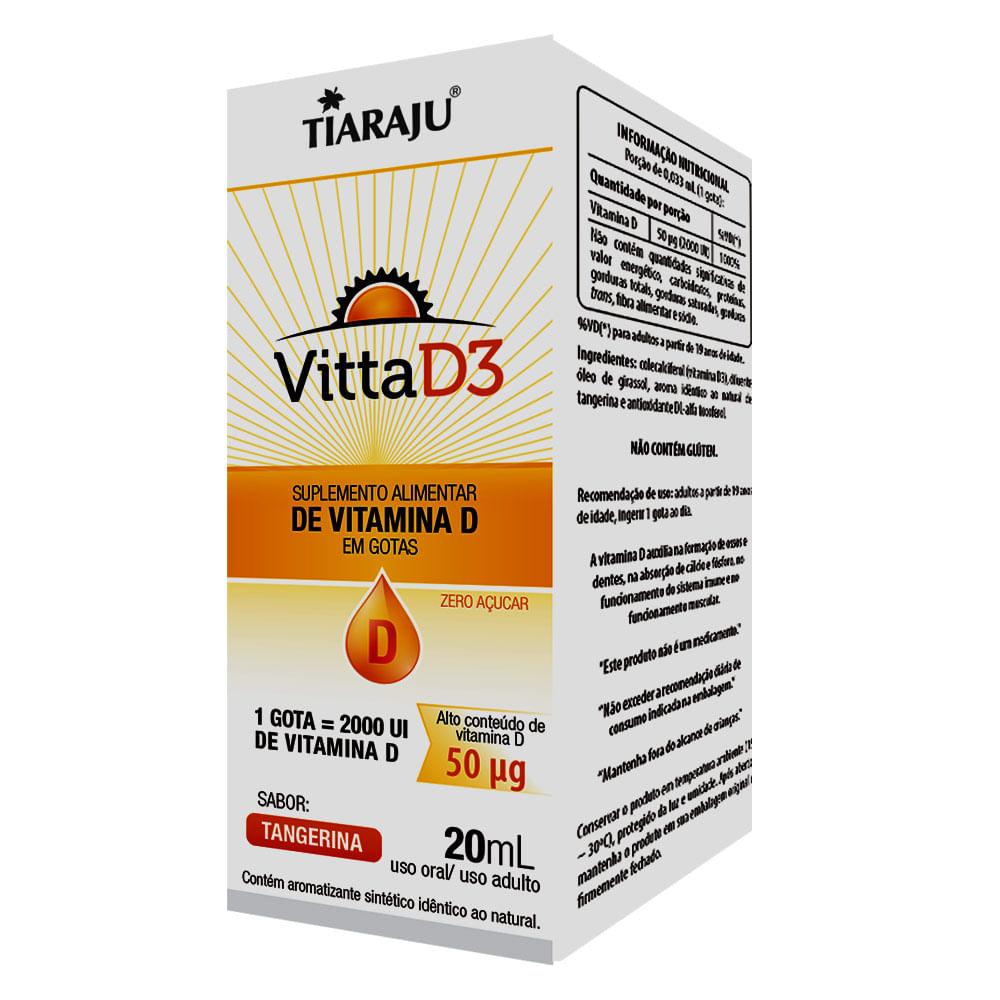 Vitamina D3 (2.000UI)/gota 20ml - Tiarajú