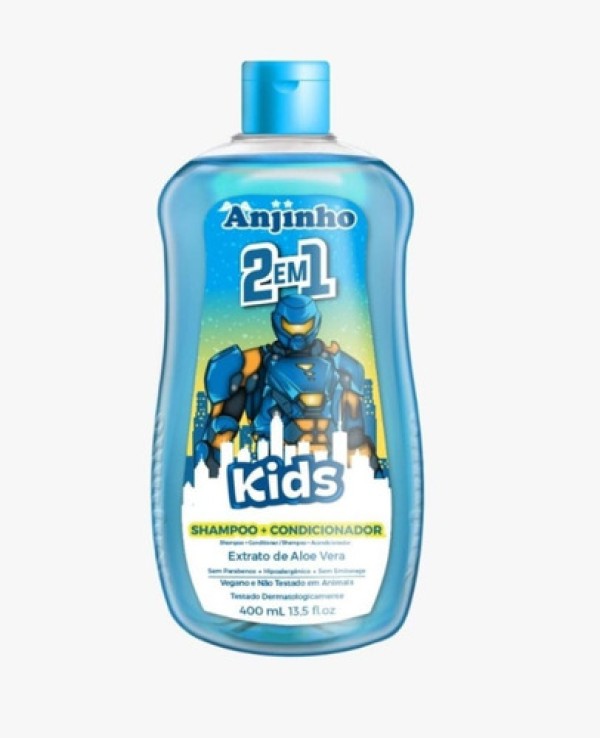 Shampoo Anjinho Kids 2 em 1 Azul 400ml (MP)