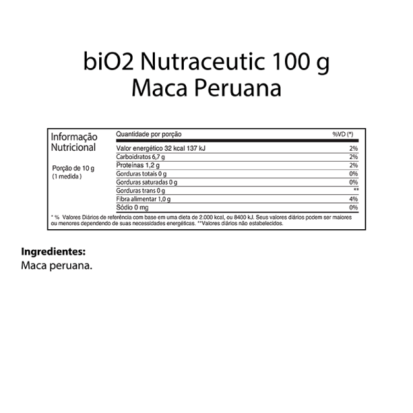 Encontraproduto.com.br - biO2 Nutraceutic Maca Peruana 100g - biO2
