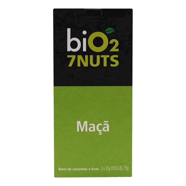 Encontraproduto.com.br - Barra Nuts Sabor Maçã Bio2 Organic 7nuts com 3 Unidades