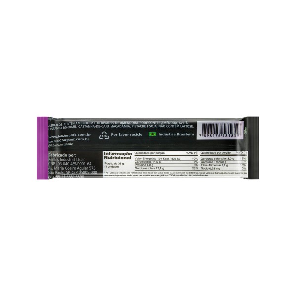 Encontraproduto.com.br - Barra de Sementes Bio2 Seeds Açaí 38g