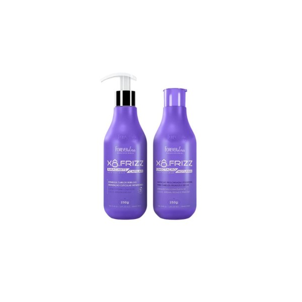 Encontraproduto.com.br - Forever Liss Kit Xô Frizz Amaciante Capilar 250g + Umectação Noturna 250g