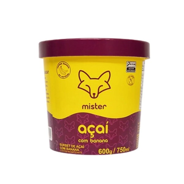 Açaí com Banana 750ml Mister