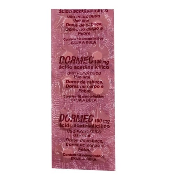 Encontraproduto.com.br - Dormec (Aas) 100Mg Envelope 10 Comprimidos Imec