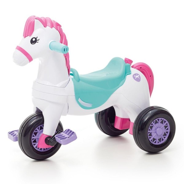 Encontraproduto.com.br - Triciclo Poponei Com Balanço Calesita Rosa